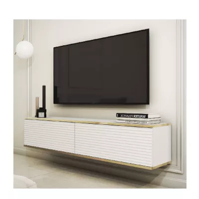 REFUGIO TV-Ständer - 135 cm, weiß