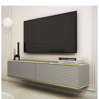 REFUGIO TV-Ständer - 135 cm, grau