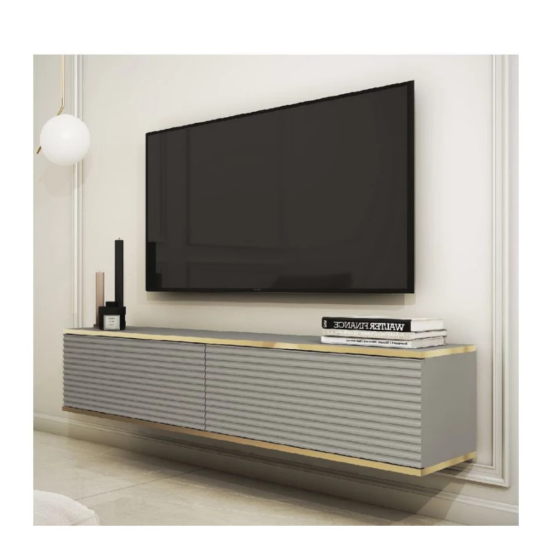 REFUGIO TV-Ständer - 135 cm, grau