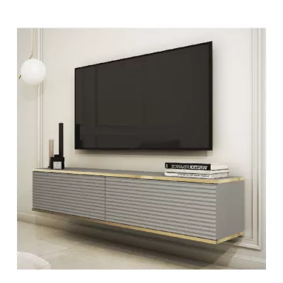REFUGIO TV-Ständer - 135 cm, grau