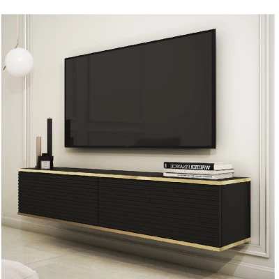 REFUGIO TV-Ständer - 135 cm, schwarz