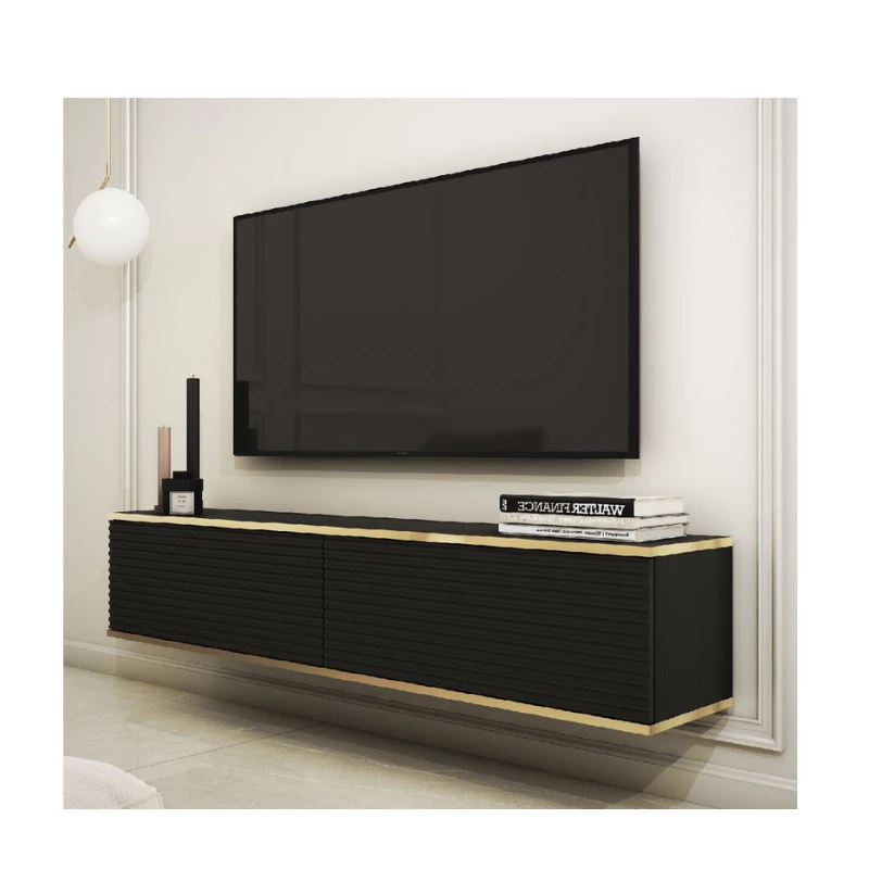 REFUGIO TV-Ständer - 135 cm, schwarz