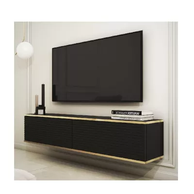 REFUGIO TV-Ständer - 135 cm, schwarz