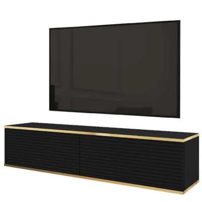 REFUGIO TV-Ständer - 135 cm, schwarz