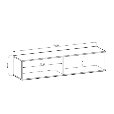 REFUGIO TV-Ständer - 135 cm, grau