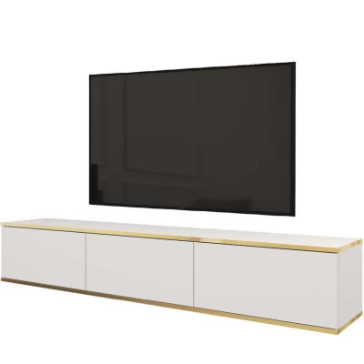 TV-Ständer REFUGIO - 175 cm, weiß
