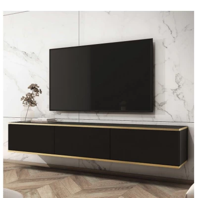 TV-Ständer REFUGIO - 175 cm, schwarz