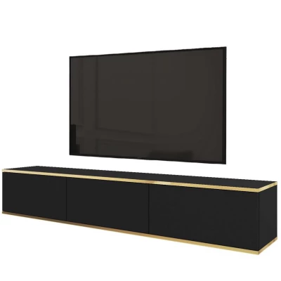 TV-Ständer REFUGIO - 175 cm, schwarz