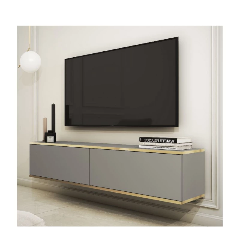 TV-Ständer REFUGIO - 135 cm, grau