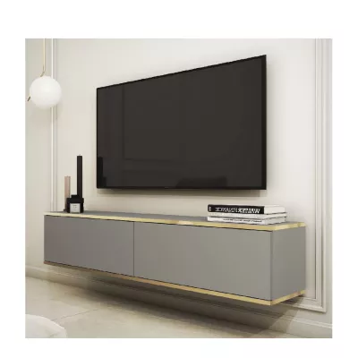 TV-Ständer REFUGIO - 135 cm, grau