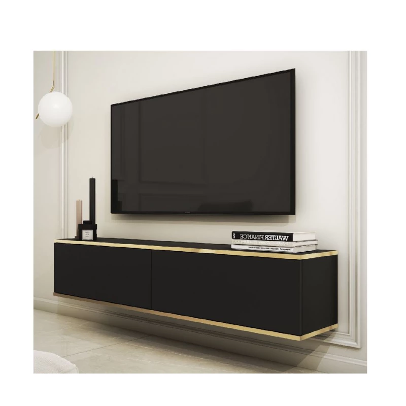 TV-Ständer REFUGIO - 135 cm, schwarz