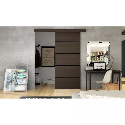 Schiebetür ILAS 6 – Breite 86 cm, braun