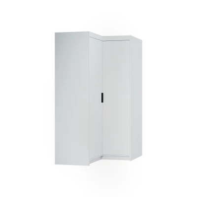 Eckschrank 98 PILINA mit Regalböden - weiß