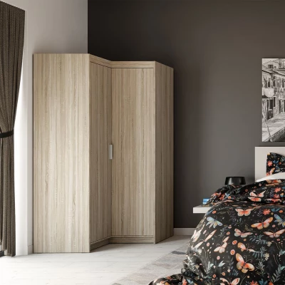 Eckschrank 98 PILINA mit Regalböden – Sonoma-Eiche