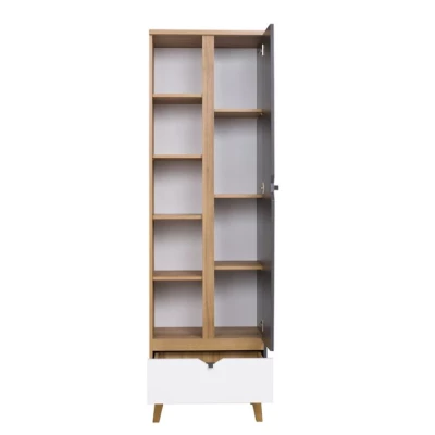 Kinderzimmer Bücherregal LARNAKA - Goldeiche / Weiß / Graphit