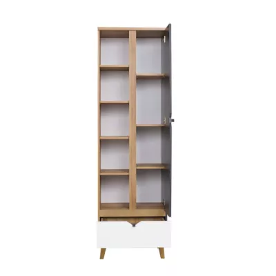 Kinderzimmer Bücherregal LARNAKA - Goldeiche / Weiß / Graphit
