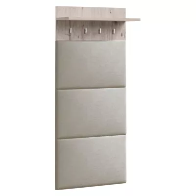 Garderobenständer mit Polsterpaneelen TELA - Wellington Eiche / Beige