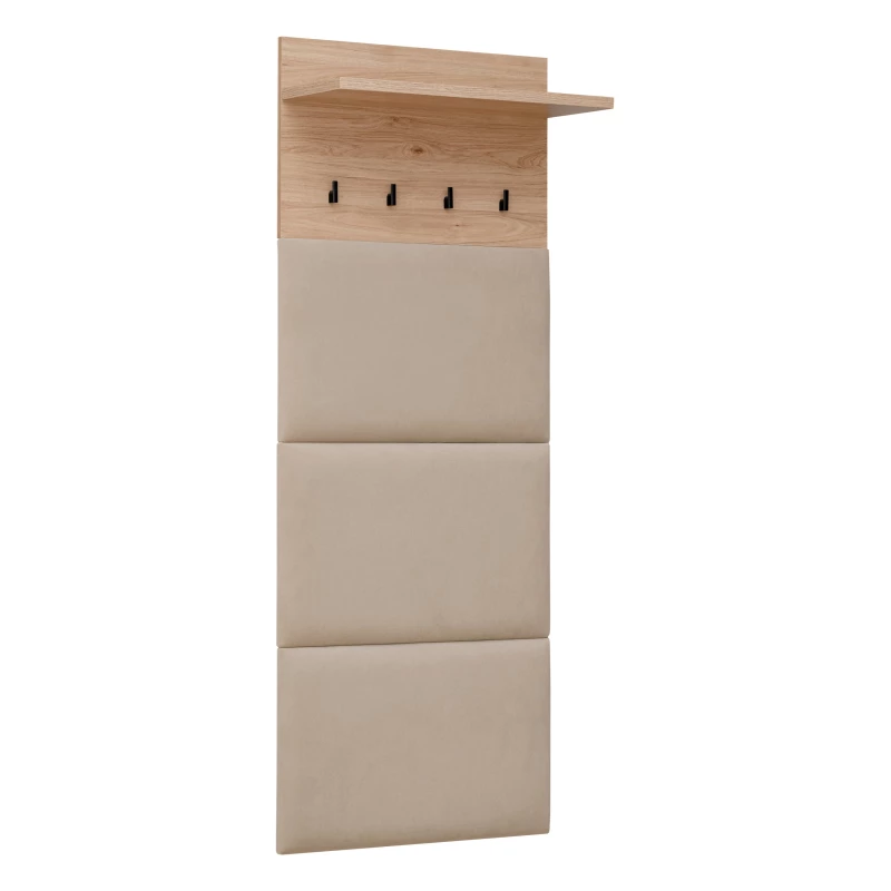 Garderobenständer mit Ablage FLORENCIA - Hickory Jackson / Beige