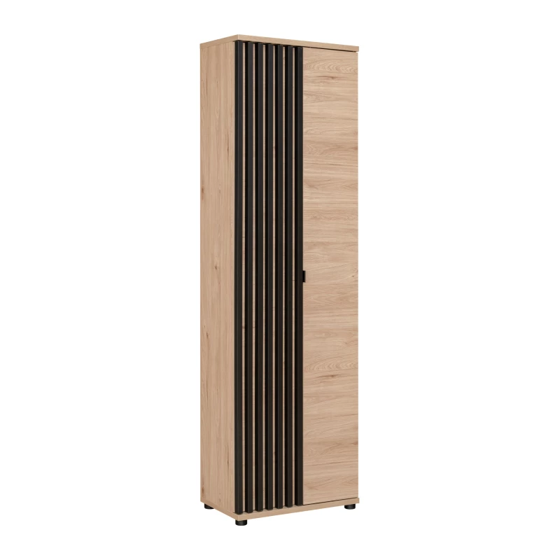 Hoher Schrank FLORENCIA - Hickory Jackson / Schwarz