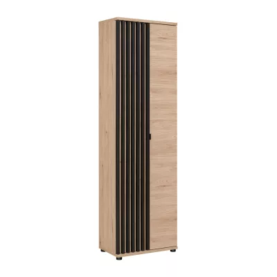 Hoher Schrank FLORENCIA - Hickory Jackson / Schwarz