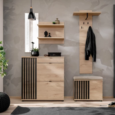 Flurwand FLORENCIA 1 - Hickory Jackson / Schwarz