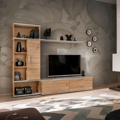 Wohnzimmerwand JELENA – Artisan Eiche