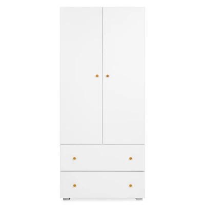 Kleiderschrank 80 BETSY - weiß / Kiefer