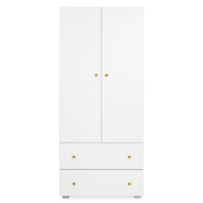 Kleiderschrank 80 BETSY - weiß / Kiefer