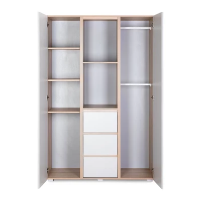 Geräumiger Kleiderschrank 100 AGIRA – Buche/Grau
