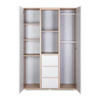 Geräumiger Kleiderschrank 100 AGIRA – Buche/Grau