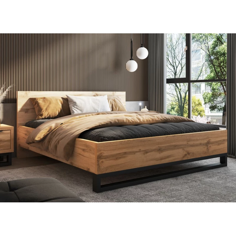 Doppelbett 180x200 BULLARD - Wotan-Eiche