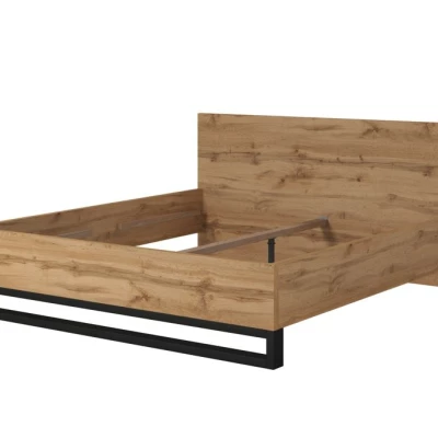 Doppelbett 180x200 BULLARD - Wotan-Eiche