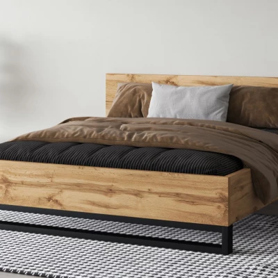 Doppelbett 180x200 BULLARD - Wotan-Eiche