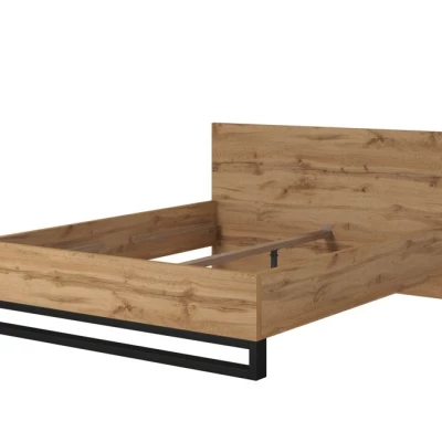 Doppelbett 160x200 BULLARD - Wotan-Eiche