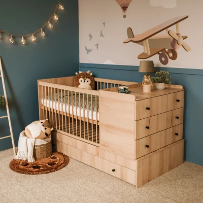 Kinderbett 80x120 CORNY - Buche