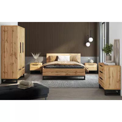 Doppelbett 180x200 BULLARD - Wotan-Eiche