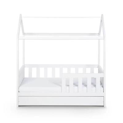 Kinderbett 80x160 LETTY mit Schublade - weiß