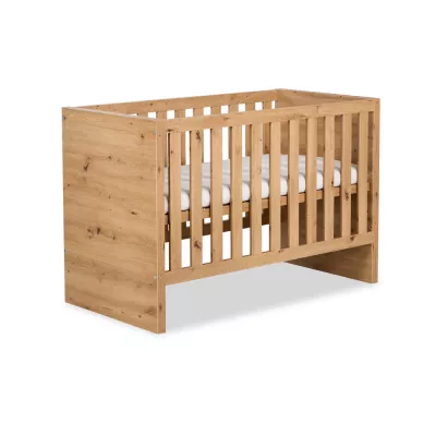 Kinderbett 60x120 ALABANA mit Schutzgitter - Eiche