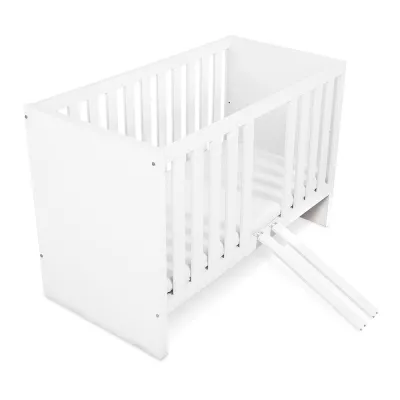 Kinderbett 60x120 ALABANA mit Schutzgitter - weiß