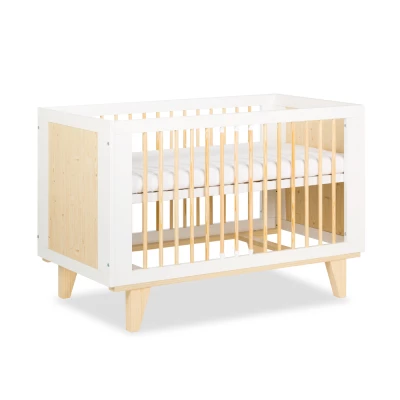 Babybett 60x120 PEMA - Kiefer/Weiß