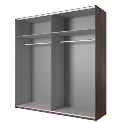 Kleiderschrank mit Spiegel 201 cm LJUBA - Flagstaff-Eiche