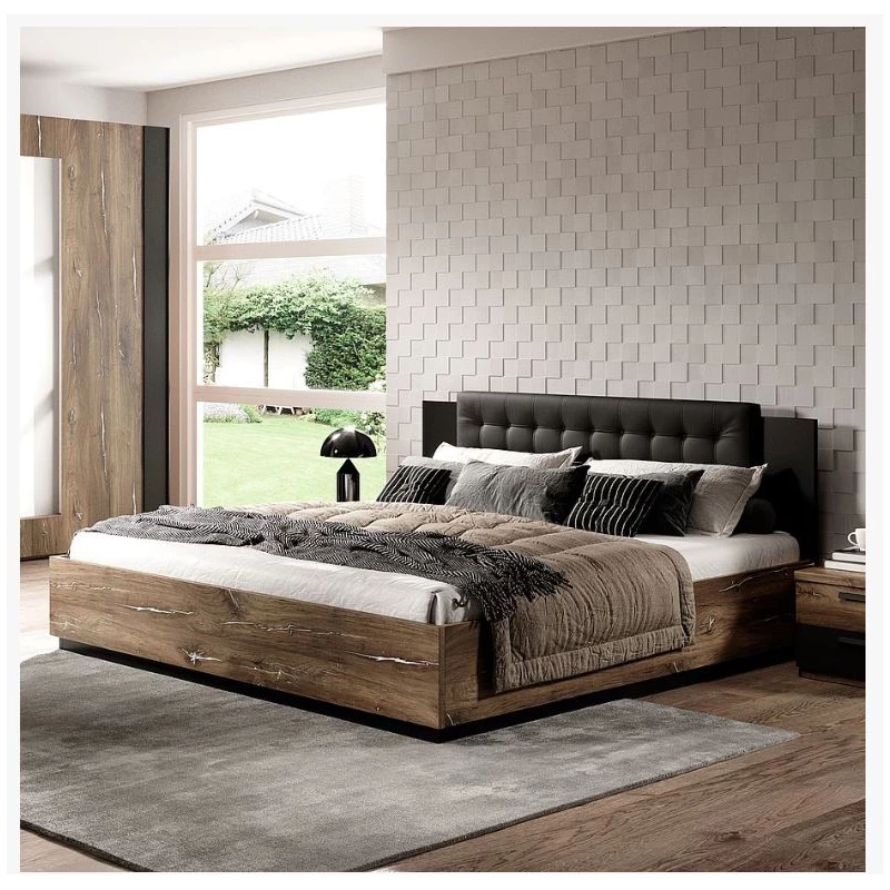 Doppelbett 180x200 LJUBA - Eichen-Flagstaff