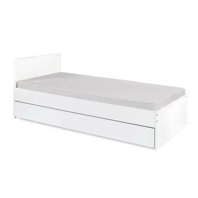 Kinderbett 90x200 AGIRA mit Schublade - weiß