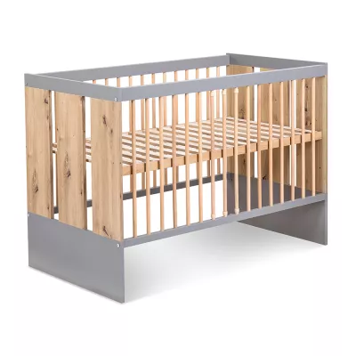 Kinderbett 60x120 MALALA - grau/eiche