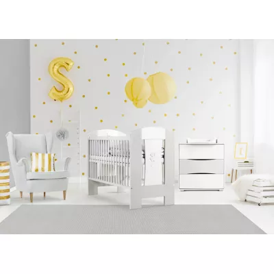 Kinderbett 60x120 IVY - weiß/grau