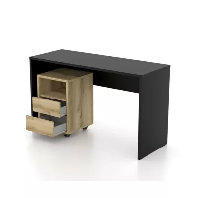 Schreibtisch mit Stauraum AFIBA - schwarzer Onyx