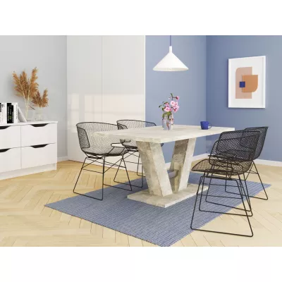Ausziehbarer Esstisch BEVERLY - Beton