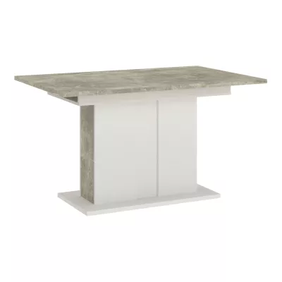 BOOKER ausziehbarer Küchentisch - Beton / Weiß
