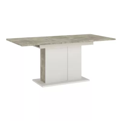 BOOKER ausziehbarer Küchentisch - Beton / Weiß