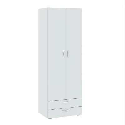 Zweitüriger Kleiderschrank 74 cm mit Schubladen RICHLAND - weiß